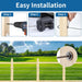 Multi-angle installation of invisible cable railing kit on a wood staircase using angled washers.