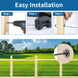 Multi-angle installation of invisible cable railing kit on a wood staircase using angled washers.