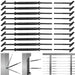 	Multiple black blade toggle tensioners installed flush on a square metal post