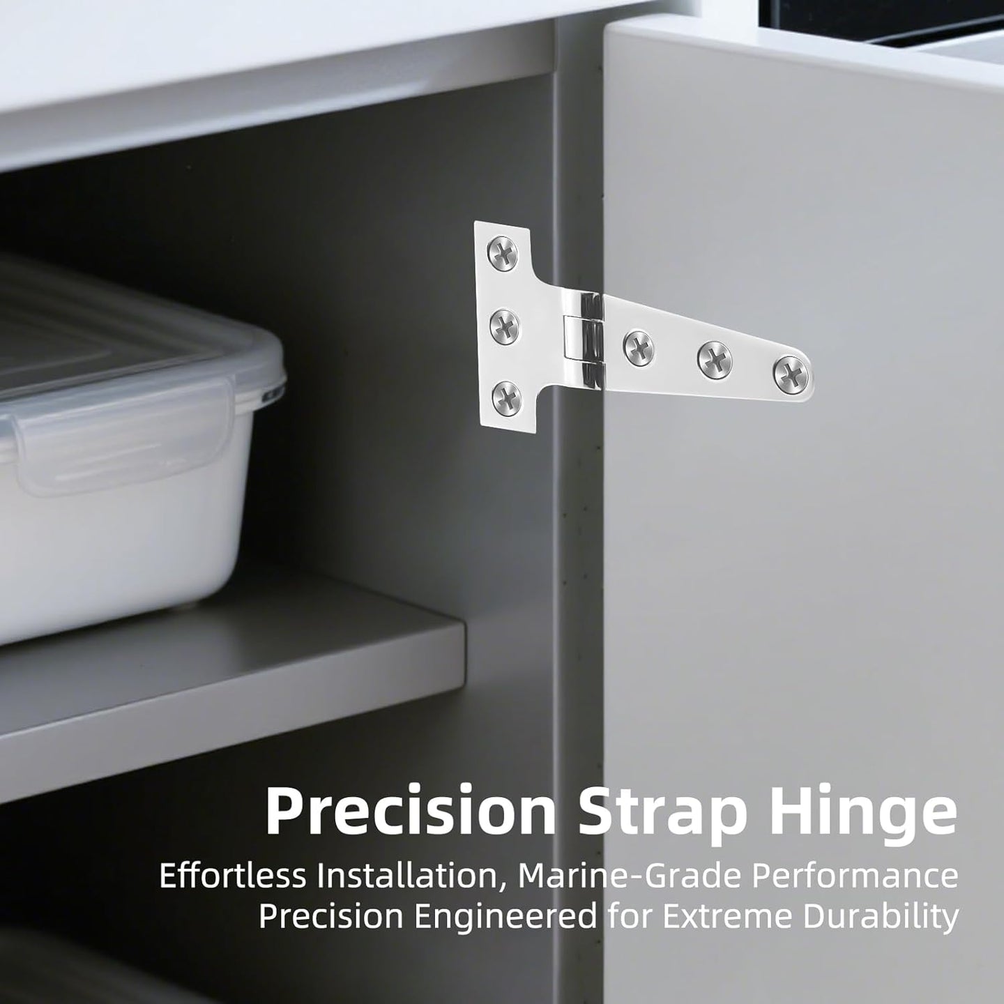 Precision machined knuckle joints of the marine strap hinge for smooth operation