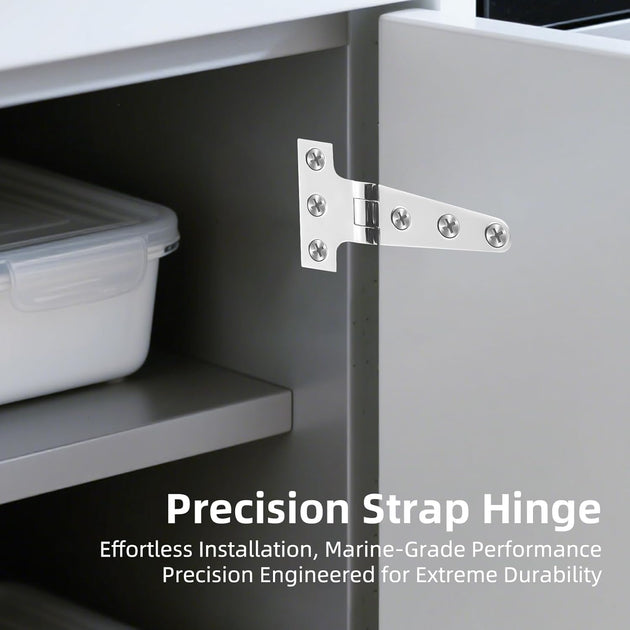 Precision machined knuckle joints of the marine strap hinge for smooth operation