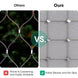 Quality comparison graphic highlighting the superior durability and aesthetics of a premium stainless steel cable trellis system compared to a flimsy, cheap plastic garden mesh.