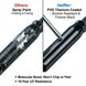Quality comparison showing our advanced PVD Titanium Coated hardware. It forms a molecular bond providing 10-year UV resistance that stays forever black and won't chip, peel, or fade like cheap spray paint.