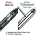 Quality comparison showing Helffer's advanced PVD Titanium Coated hardware. It forms a molecular bond providing 10-year UV resistance that won't chip, peel, or fade like cheap spray paint.