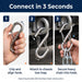 3 easy steps to quickly connect the safety chain hook to a trailer towing loop without tools