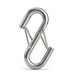 RiaYer 2 pack 3/8 inch heavy duty 304 stainless steel double S-hooks with safety latch, 5000 lbs breaking strength