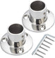 RiaYer 316 stainless steel 90 degree vertical marine rail base front view