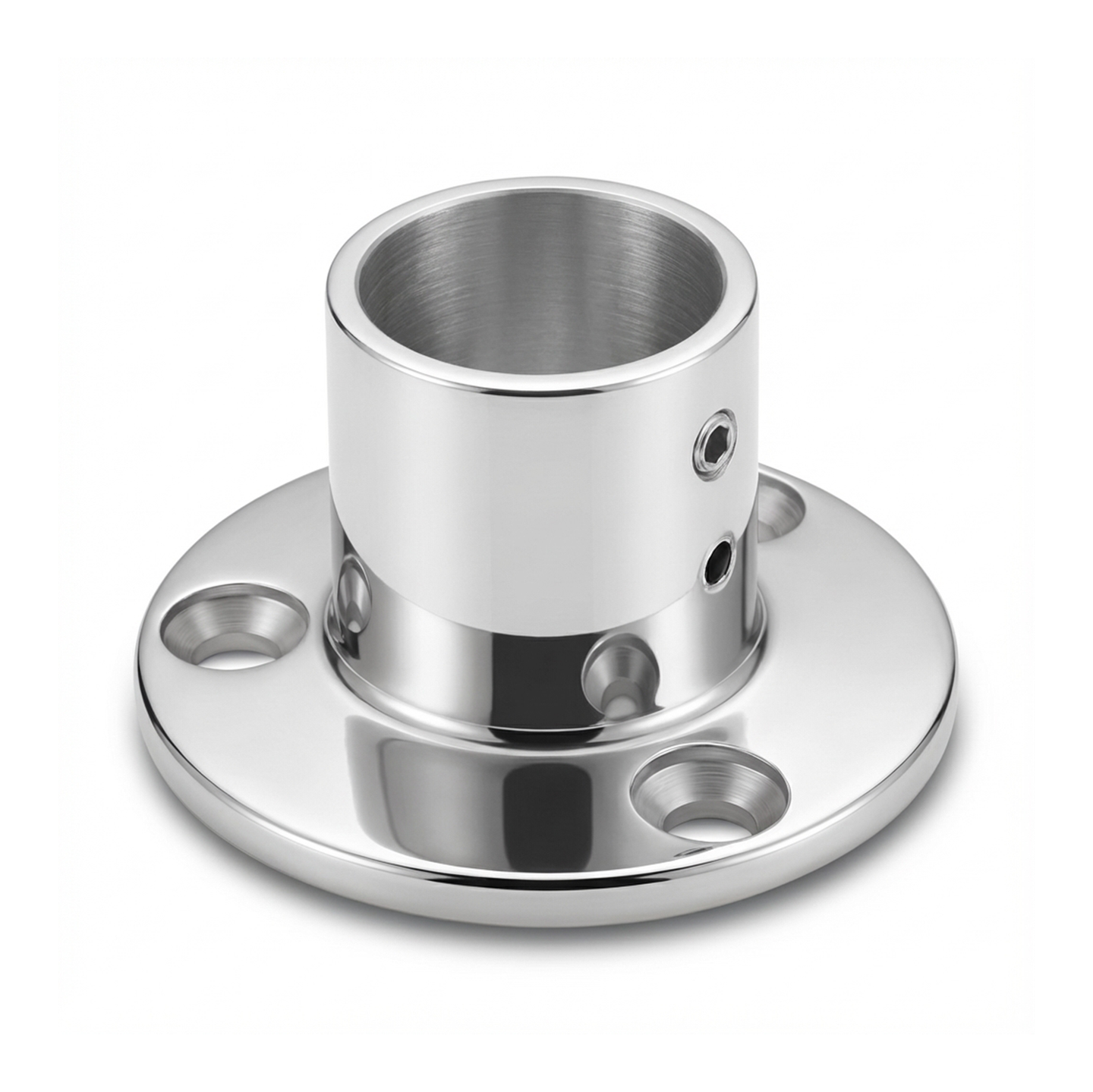 RiaYer 316 stainless steel 90 degree vertical marine rail base front view