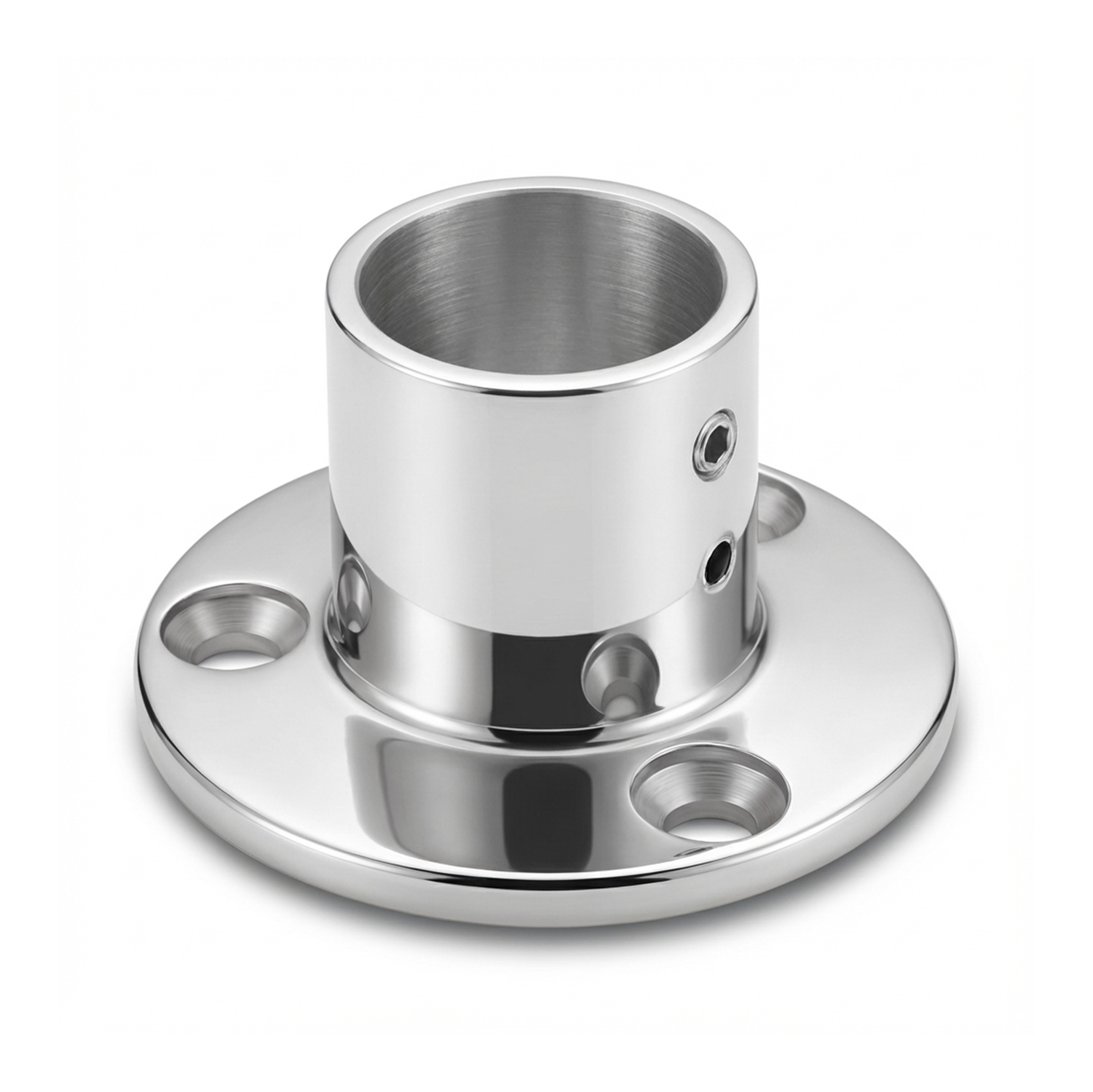 RiaYer 316 stainless steel 90 degree vertical marine rail base front view