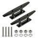 RiaYer 316 stainless steel open base boat cleats in black
