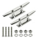 RiaYer 316 stainless steel open base boat cleats in black and silver