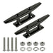 RiaYer 316 stainless steel open base boat cleats in black and silver