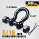 RiaYer 5/16 inch bolt-type safety bow shackle with 1300 lbs working load limit.