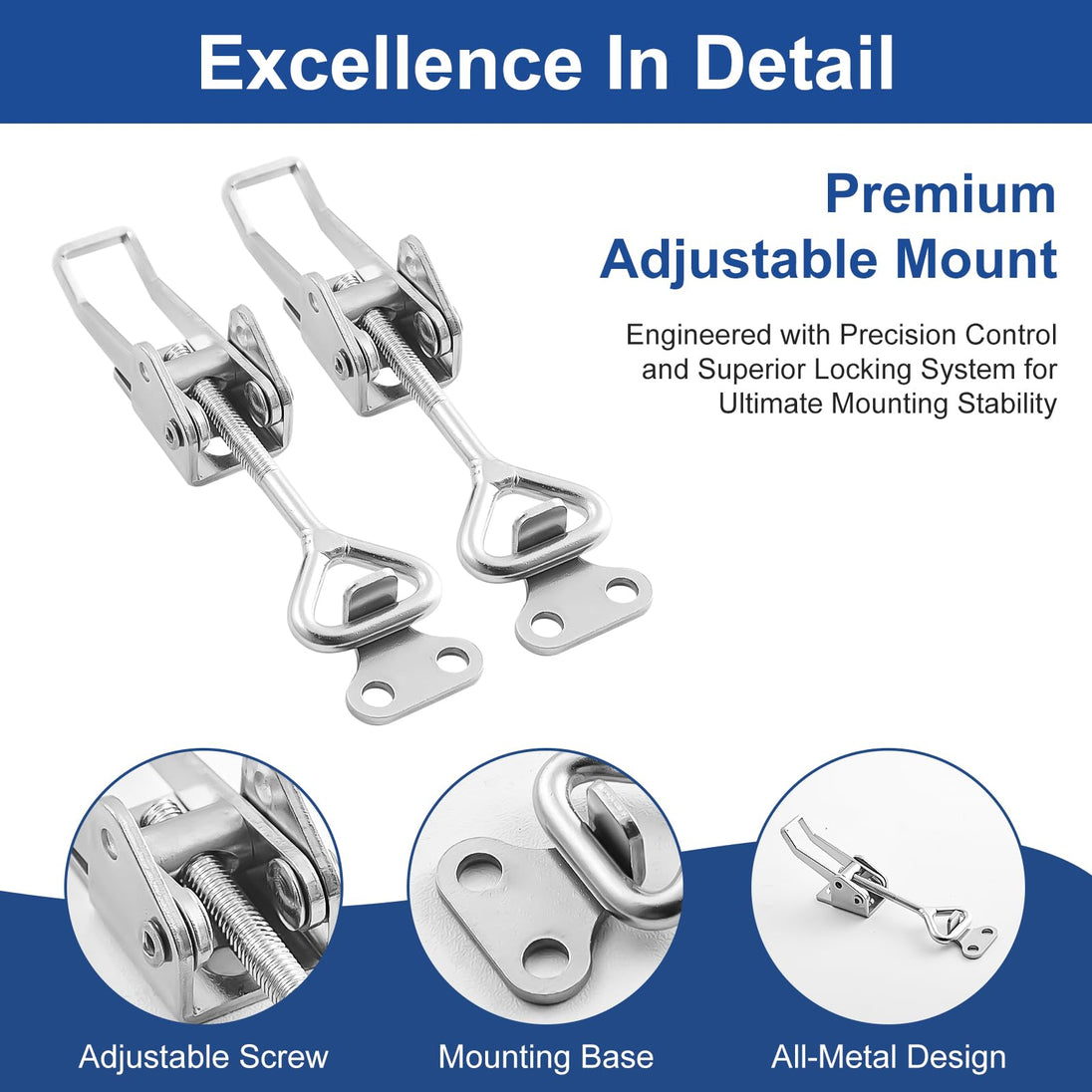 	Mounting base and screw adjustment mechanism of RiaYer toggle clamp.
