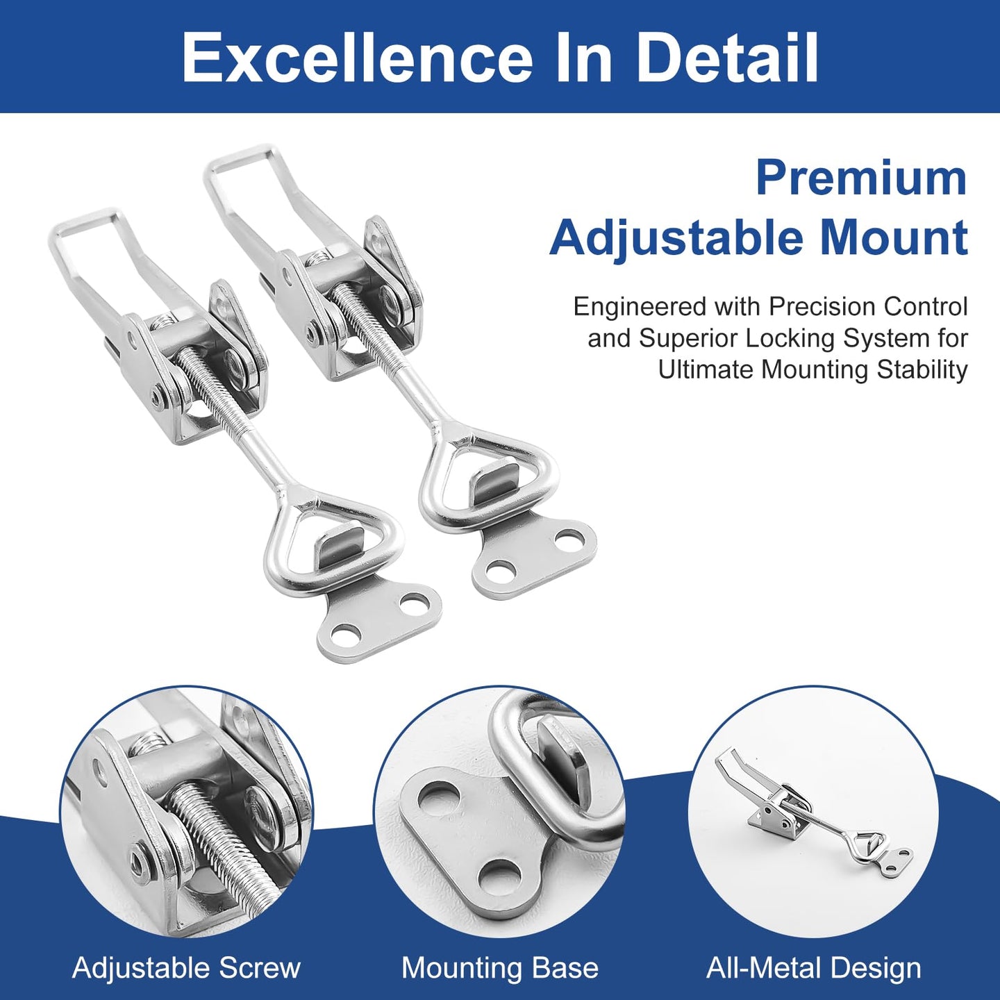 	Mounting base and screw adjustment mechanism of RiaYer toggle clamp.