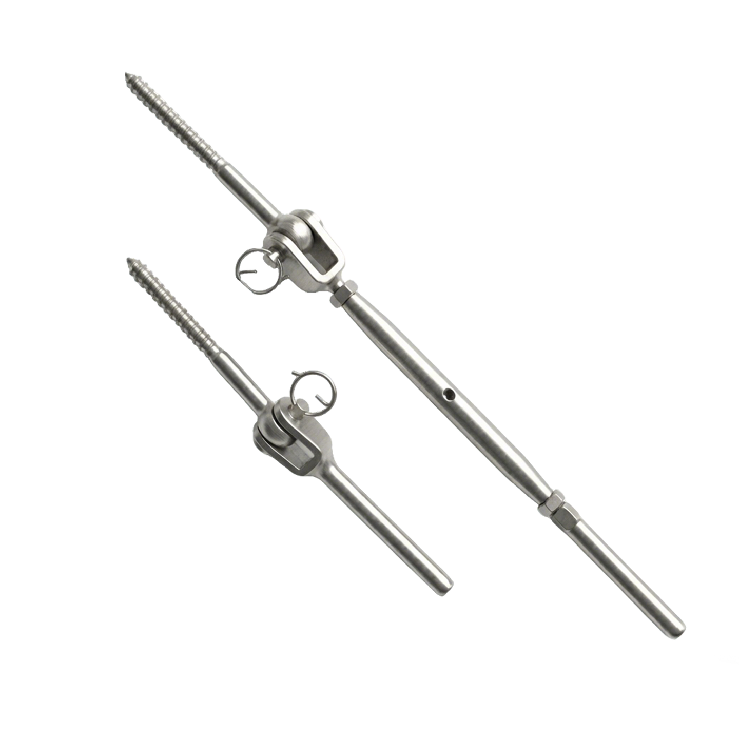 RiaYer silver adjustable toggle turnbuckle kit for 1/8 inch cable railing.