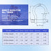Size map and technical specifications for RiaYer marine anchor shackles.