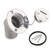 RiaYer 1.5 inch angled diesel deck fill with keyless cap in 316 stainless steel