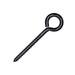RiaYer black 316 stainless steel screw eye hook with heavy duty lag thread.