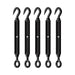 RiaYer 304 stainless steel hook and eye turnbuckles in sleek black finish