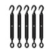RiaYer 304 stainless steel hook and eye turnbuckles in sleek black finish