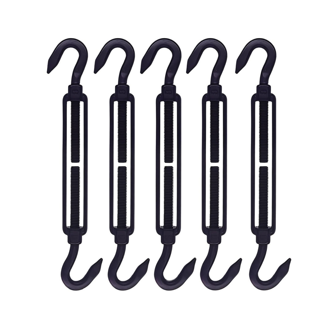 Set of RiaYer black 304 stainless steel hook and hook turnbuckles