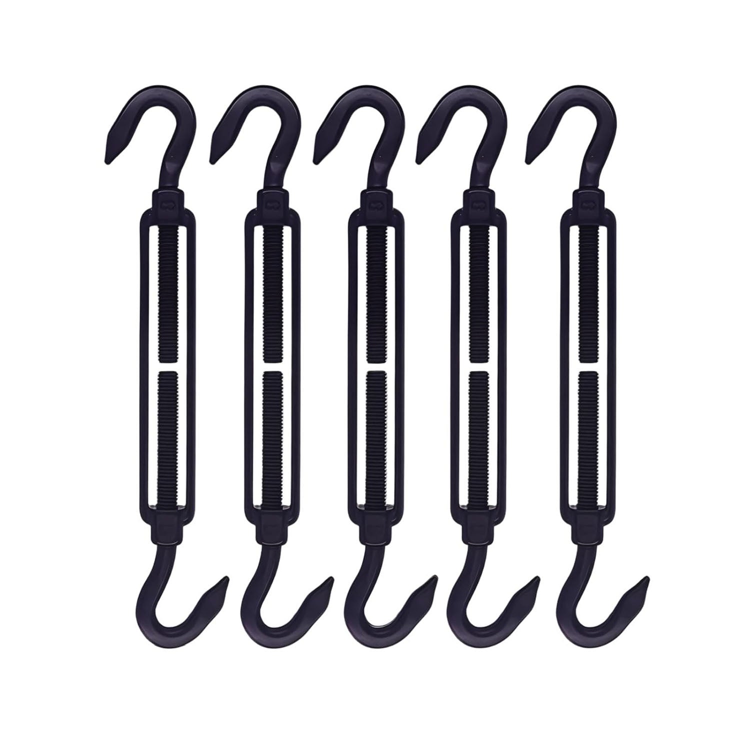 Set of RiaYer black 304 stainless steel hook and hook turnbuckles