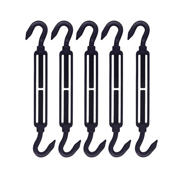 Set of RiaYer black 304 stainless steel hook and hook turnbuckles