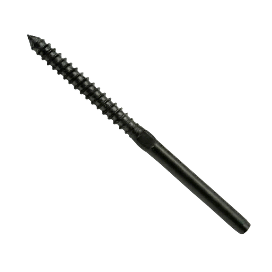 RiaYer black titanium PVD swage lag screw for 1/8 inch cable railing.