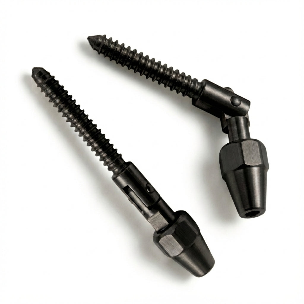 RiaYer black swageless cable railing kit with left and right hand lag screws