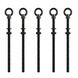 5 Pack of RiaYer extra long 6 inch black T316 stainless steel shoulder eye bolts for 4x4 posts.