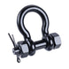 RiaYer bolt-type safety bow shackle made of T316 stainless steel with locking cotter pin.