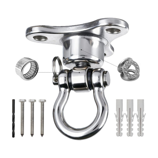 RiaYer heavy duty swivel swing hanger kit including screws for wood and concrete mounting.