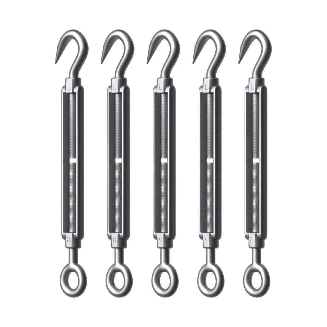 RiaYer 304 stainless steel hook and eye turnbuckles in multiple sizes