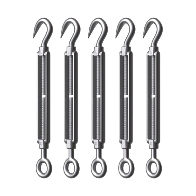 RiaYer 304 stainless steel hook and eye turnbuckles in multiple sizes