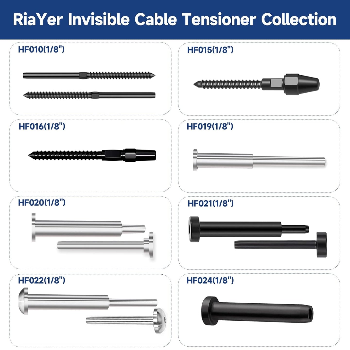 Overview of RiaYer invisible cable railing system components and deck application