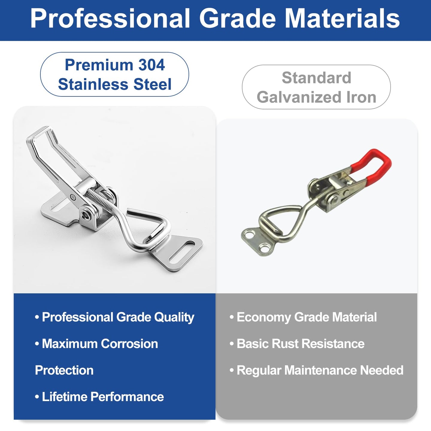 Professional grade 304 stainless steel material features for RiaYer latch.