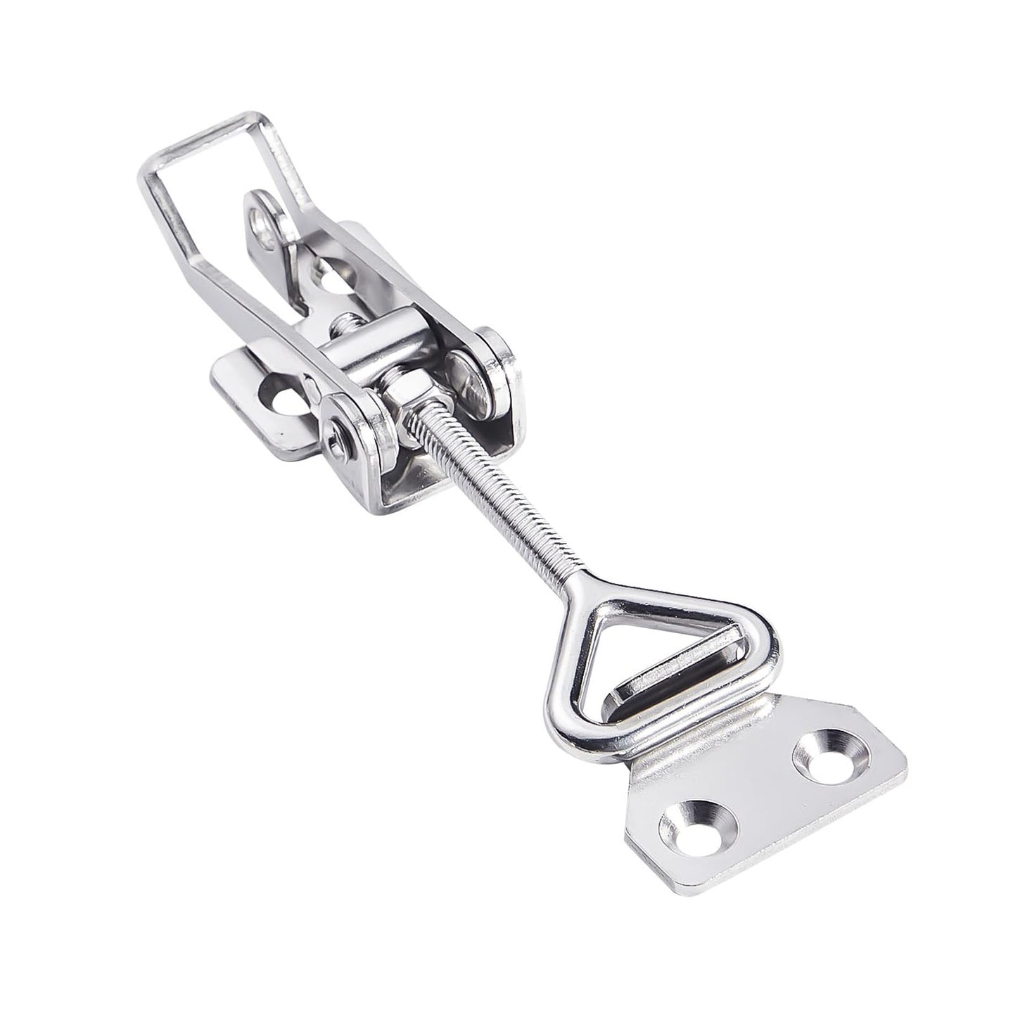 Quick release toggle hasp latch by RiaYer in stainless steel.