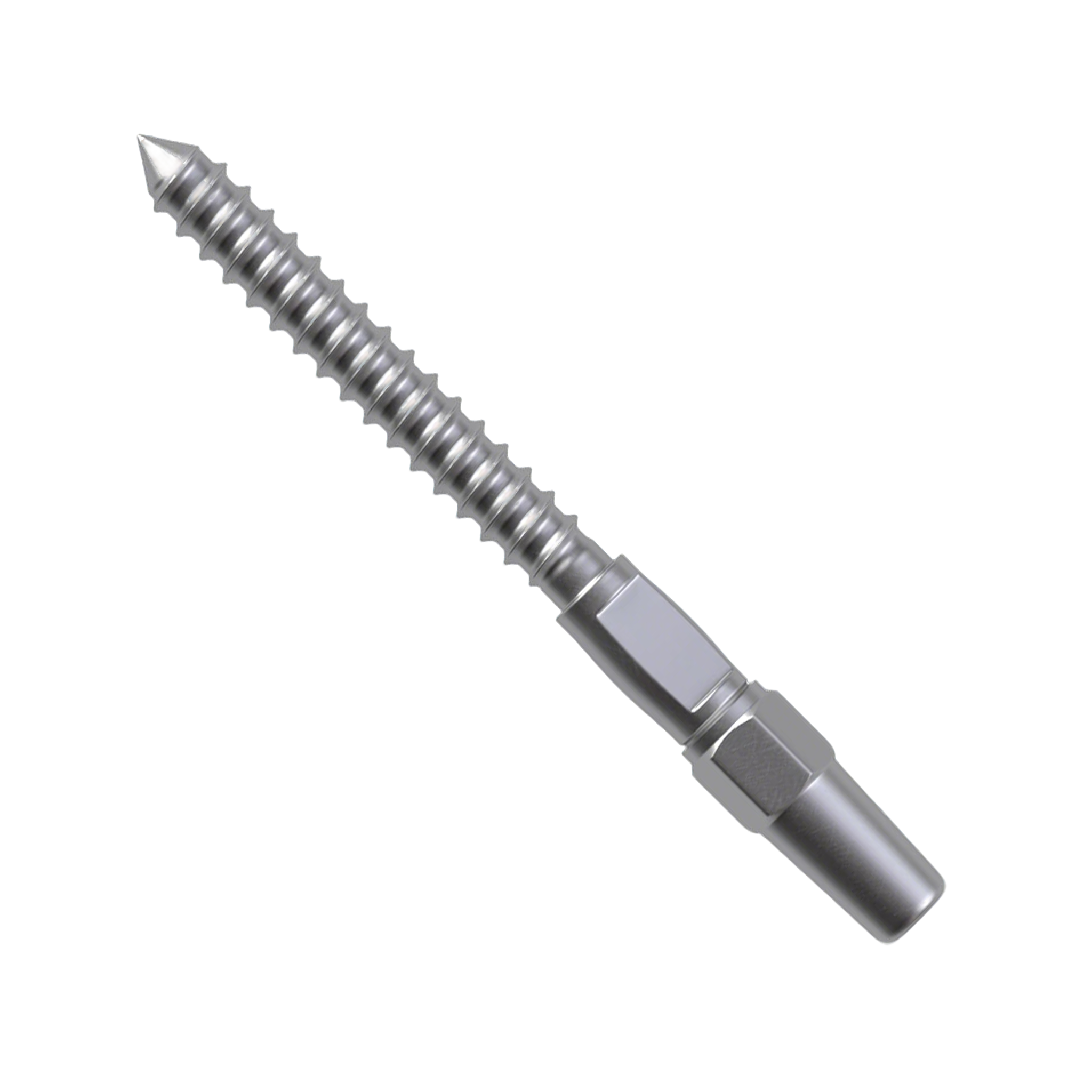 RiaYer silver invisible swage cable railing kit for 1/8 inch wire rope
