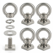 4 Pack of RiaYer silver 304 stainless steel M8 T-track tie down anchors.