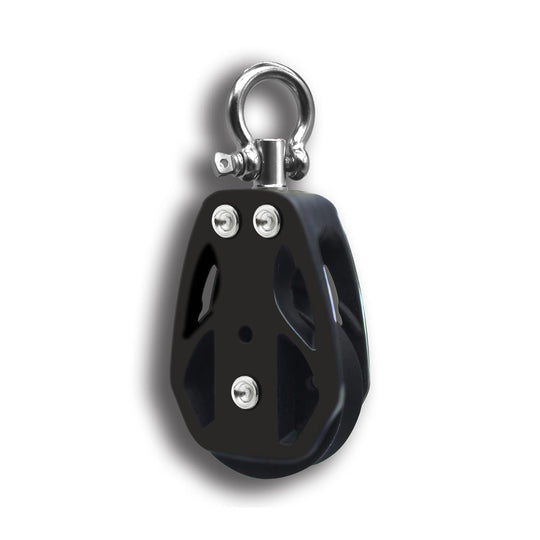 	RiaYer single swivel marine pulley block with 360 degree rotation head.