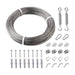RiaYer heavy duty stainless steel clothesline and string light hanging kit.