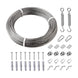 RiaYer heavy duty stainless steel clothesline and string light hanging kit.