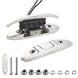 RiaYer 316 stainless steel flip up folding boat cleat with backing plate and hardware