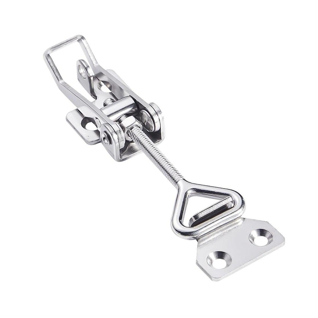 Side view of RiaYer adjustable stainless steel toggle clamp latch.
