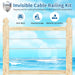 RiaYer invisible cable railing kit installed on a coastal wood deck, featuring marine grade T316 stainless steel for anti-rust performance.
