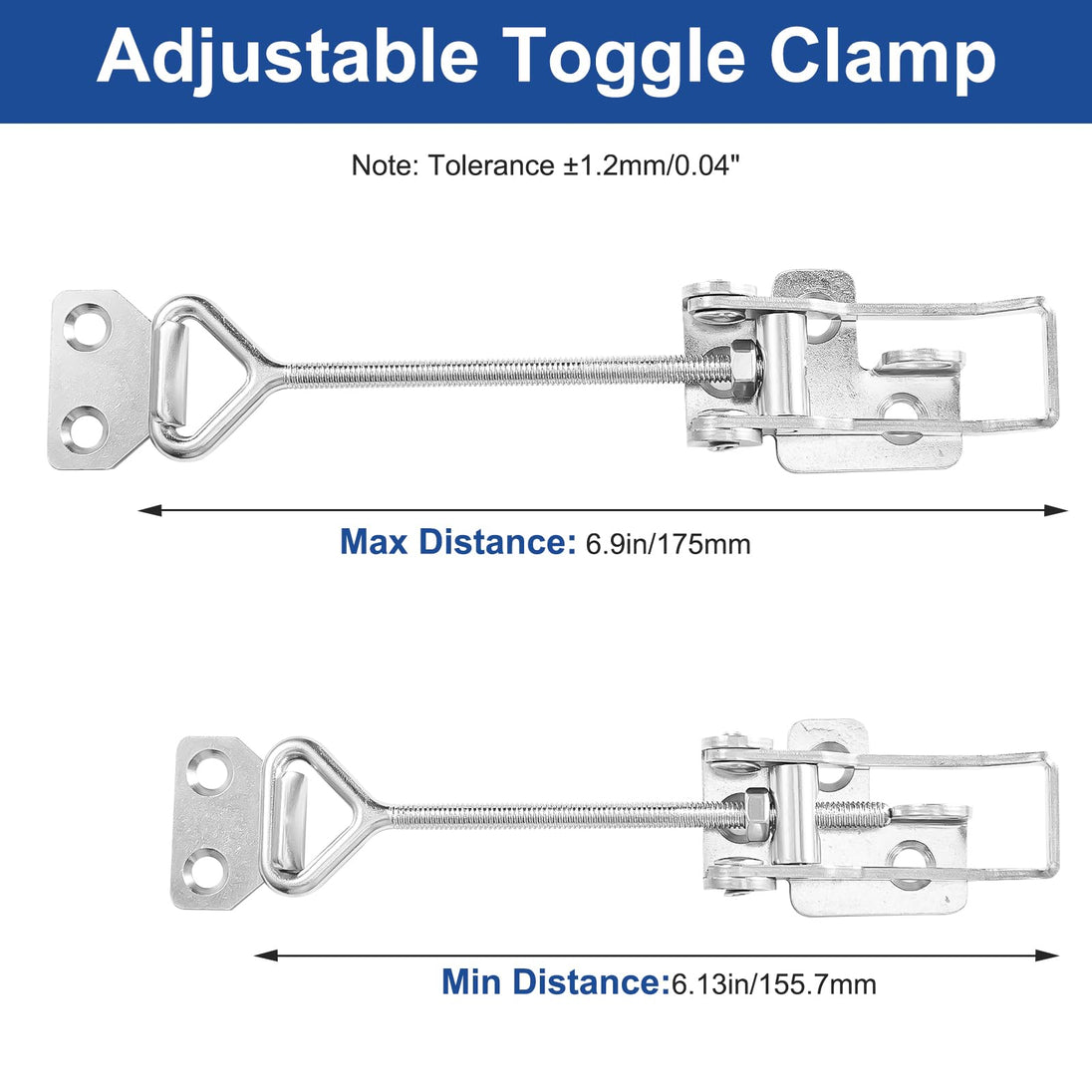 	Locking distance tolerance guide for RiaYer toggle clamp series.