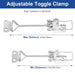 	Locking distance tolerance guide for RiaYer toggle clamp series.