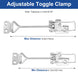 	Locking distance tolerance guide for RiaYer toggle clamp series.