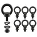 Set of rust-proof M6 female thread ring-shape lifting nuts, manufactured from premium stainless steel for durable outdoor and marine use.